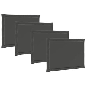 vidaXL Coussins de siège 4 pc Polyester Anthracite 47 x 36 x 2 cm