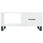vidaXL Table basse Blanc brillant 90x50x40 cm Bois d'ingénierie