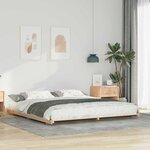 vidaXL Cadre de lit surélevé Marron 180 x 210 cm Bois massif en pin
