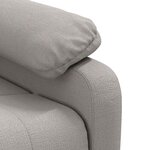 vidaXL Fauteuil de massage Taupe Tissu