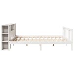 vidaXL Lit bibliothèque sans matelas blanc 200x200 cm bois pin massif