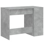 Bureau table poste de travail meuble d'ordinateur informatique étude 102 x 50 x 75 cm bois d'ingénierie gris 02_0023831