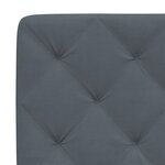 vidaXL Cadre de lit avec lumières LED gris foncé 100x200 cm velours