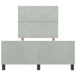 Cadre de lit vidaXL Gris clair 120x200 cm Velours