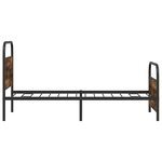 vidaXL Cadre de lit sans matelas 107x203 cm chêne fumé bois ingénierie