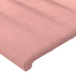 vidaXL Tête de lit à LED Rose 203x16x78/88 cm Velours