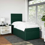 vidaXL Sommier à lattes de lit et matelas Vert foncé 80x200 cm Velours