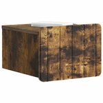 vidaXL Cabinet de chevet mural Chêne fumé 33 x 34 5 x 24 cm