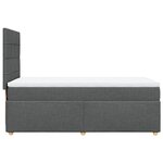 vidaXL Sommier à lattes de lit et matelas Gris foncé 90x190 cm Tissu