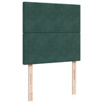 vidaXL Sommier à lattes de lit avec matelas Vert foncé 100x200 cm