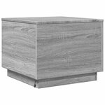 vidaXL Table basse avec lumières LED sonoma gris 50x50x40 cm