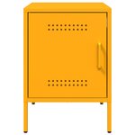vidaXL Tables de chevet 2 Pièces jaune moutarde 36x39x50 5 cm acier