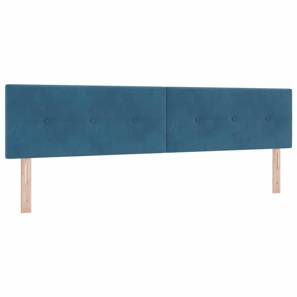 vidaXL Tête de lit avec tête de lit Bleu foncé 200 cm Cuir synthétique