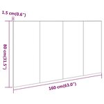 vidaXL Tête de lit Chêne sonoma 160x1 5x80 cm Bois d'ingénierie