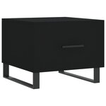 vidaXL Table basse Noir 50x50x40 cm Bois d'ingénierie