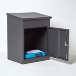 Boîte à colis moyenne 1 porte Gris foncé à accès frontal Acier galvanisé SMART PARCEL BOX®