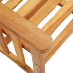 Vidaxl chaises de jardin avec table à thé et coussins acacia solide