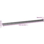 vidaXL Lit surélevé de jardin 1152x50x36 cm acier corten