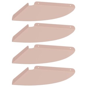 vidaXL Étagère flottante avec étagère 4 Pièces Rose 30 x 30 x 2 cm