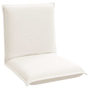 vidaXL Fauteuil de sol ajustable Crème Tissu en laine de mouton