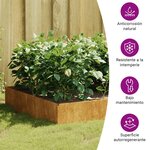 vidaXL Lit surélevé de jardin 100x100x33 5 cm acier corten