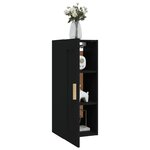 vidaXL Armoire murale Noir 35x34x90 cm Bois d'ingénierie