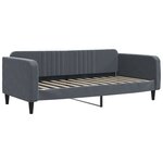 vidaXL Lit de jour avec gigogne sans matelas gris foncé 100x200 cm