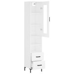 vidaXL Buffet haut Blanc 34 5x34x180 cm Bois d'ingénierie
