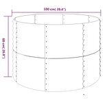vidaXL Lit surélevé de jardin Acier enduit de poudre 100x100x68cm Vert