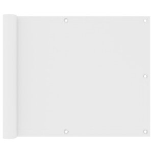 vidaXL Écran de balcon Blanc 75x500 cm Tissu Oxford