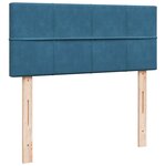 vidaXL Sommier à lattes de lit et matelas Bleu foncé 120x200cm Velours
