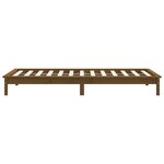 vidaXL Cadre de lit sans matelas marron miel 90x200 cm bois massif