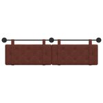 vidaXL Tête de lit suspendue Brun Brillant PU antique