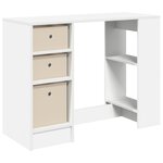 vidaXL Bureau Blanc 100 x 40 x 75 cm Bois d'ingénierie