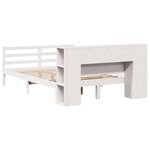 vidaXL Lit bibliothèque sans matelas blanc 150x200 cm bois pin massif