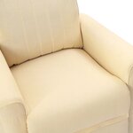 vidaXL Fauteuil Crème Tissu