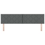 vidaXL Tête de Lit en Tissu Geometric Manuel Gris foncé 180 cm tissu