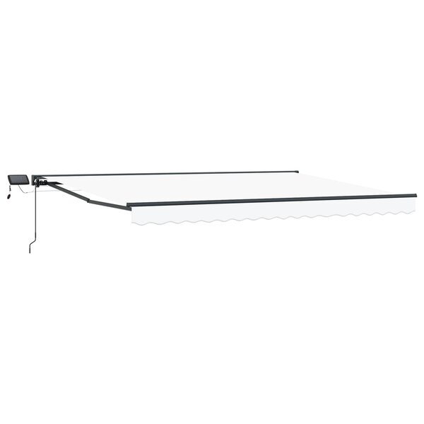 vidaXL Cadre de store manuel avec LEDs Blanc et anthracite 5 × 3 5 m