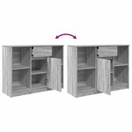 vidaXL Buffet avec tiroir sonoma gris 101x35x76 cm bois d'ingénierie