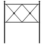 vidaXL Tête de lit métal noir 75 cm