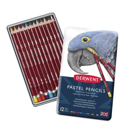 Crayon Pastel Derwent Boite métal 12 crayons