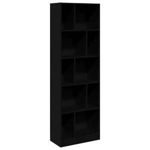 vidaXL Bibliothèque noir 57x28 5x174 cm bois d'ingénierie