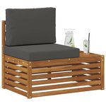 vidaXL Canapé d'extérieur extrémité Naturel 91 x 63 x 73 cm