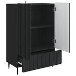 vidaXL Buffet avec tiroir Noir 66 x 34 5 x 97 cm Bois d'ingénierie