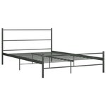 vidaXL Cadre de lit sans matelas gris métal 120x200 cm