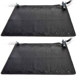 Intex Tapis chauffant solaire 2 Pièces PVC 1 2x1 2 m Noir 28685