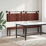 vidaXL Tête de lit suspendue Brun Brillant PU antique