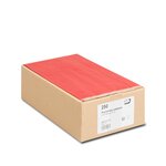 Boite de 250 pochettes cadeau à soufflet rouges 240x410 60 g/m² gpv