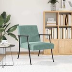 vidaXL fauteuil Vert Mer 59 x 75 x 78 cm Velours