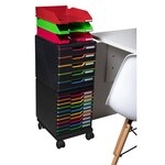 Set À Roulettes Pour Modulos Roller Set Office - Noir - Exacompta